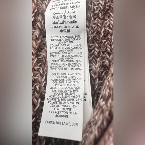 Alo Size Small Brown/white blend crop top long sleeve sweater - Picture 10 of 10